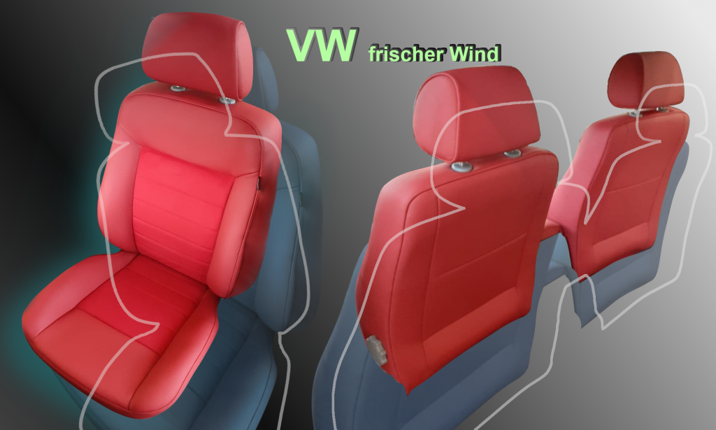 VW Rote Sitzgarnitur